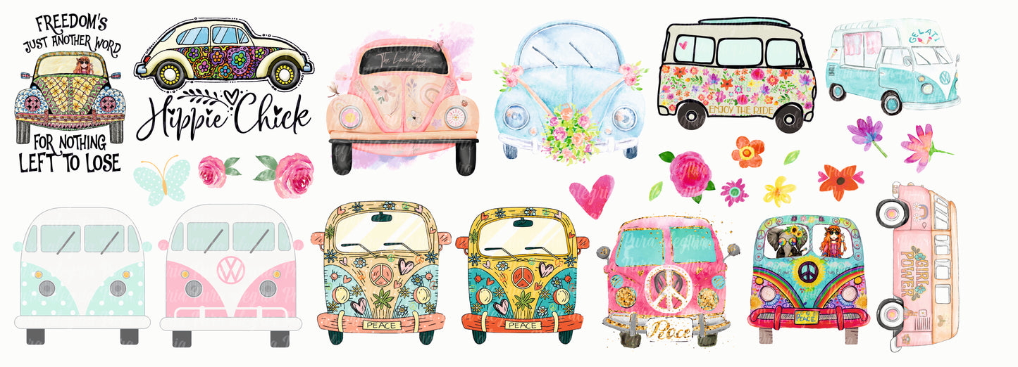 Plancha Camionetas Hippies