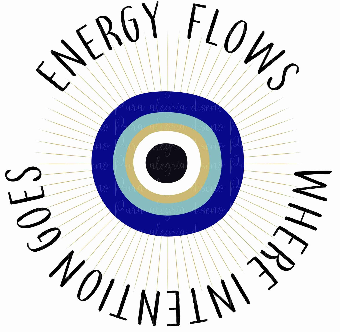 Estampa Energy flows ojo turco