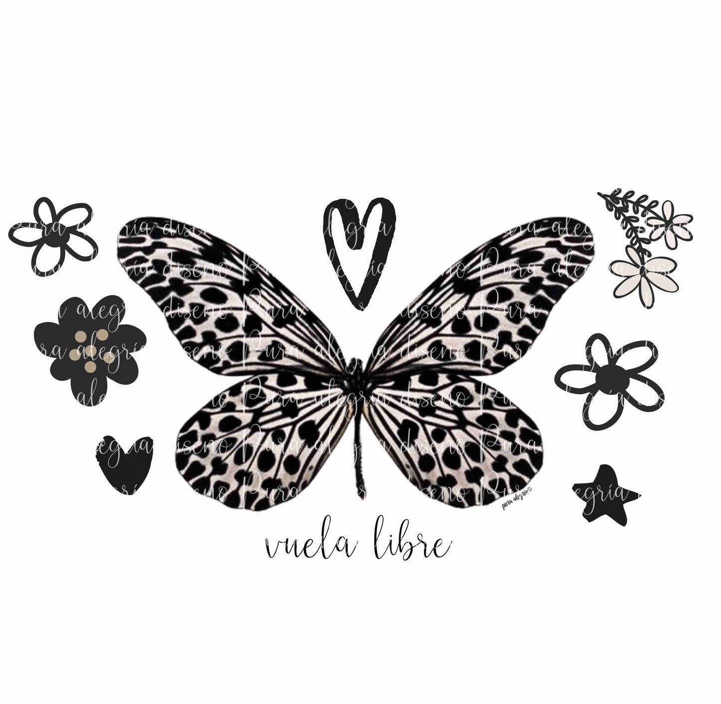 Butterfly Print Flying Free