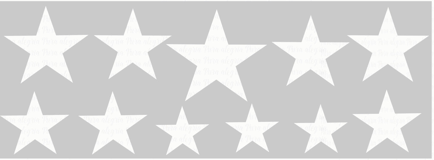 Plancha Estrellas blancas