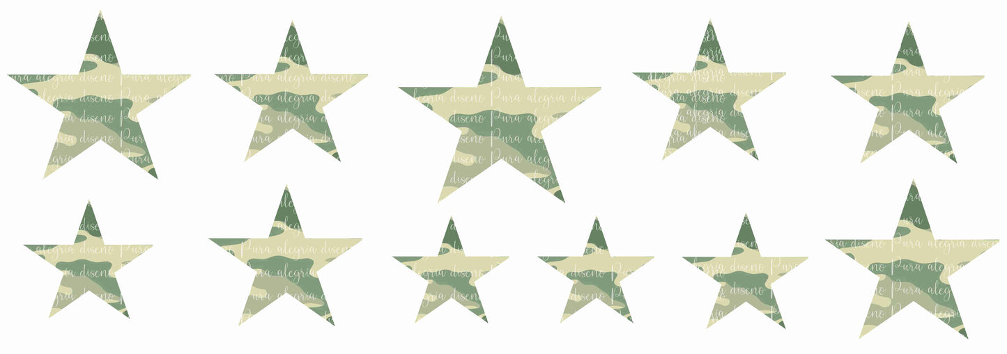 Camouflage Stars Iron