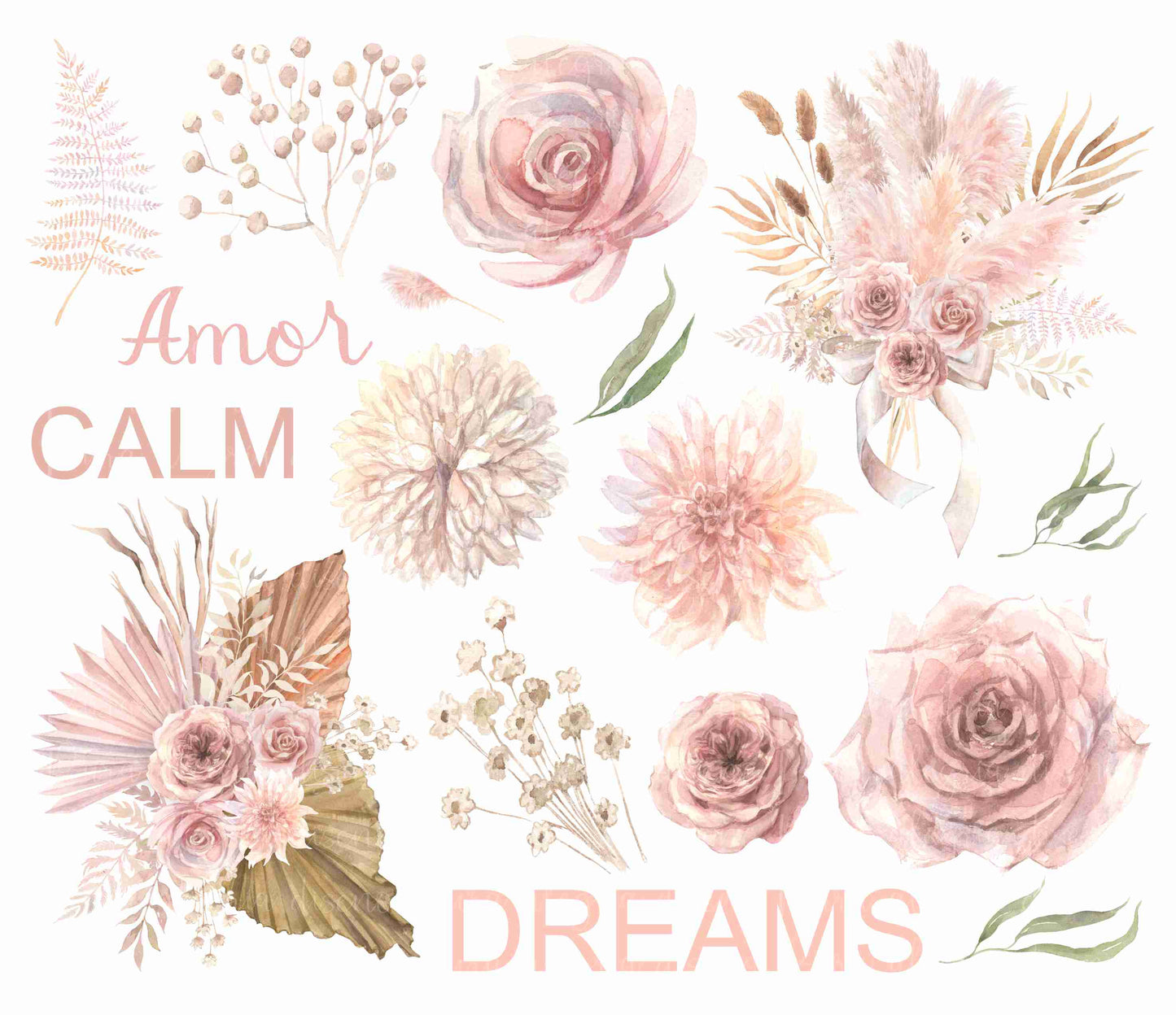 Estampas hoja, Dreams flores