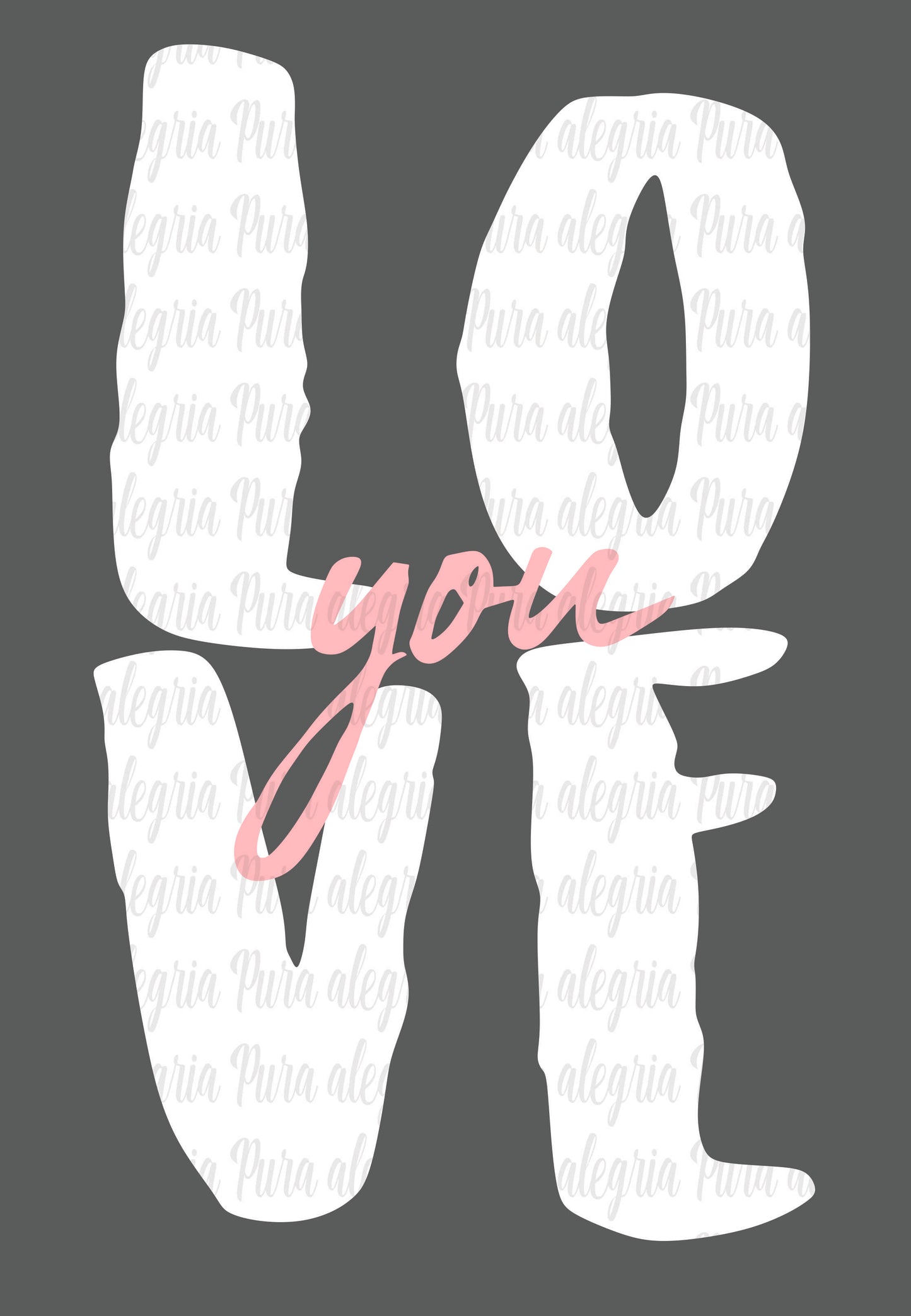 Estampa Love you blanco