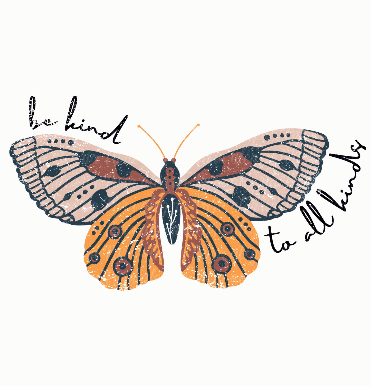 Be kind butterfly print