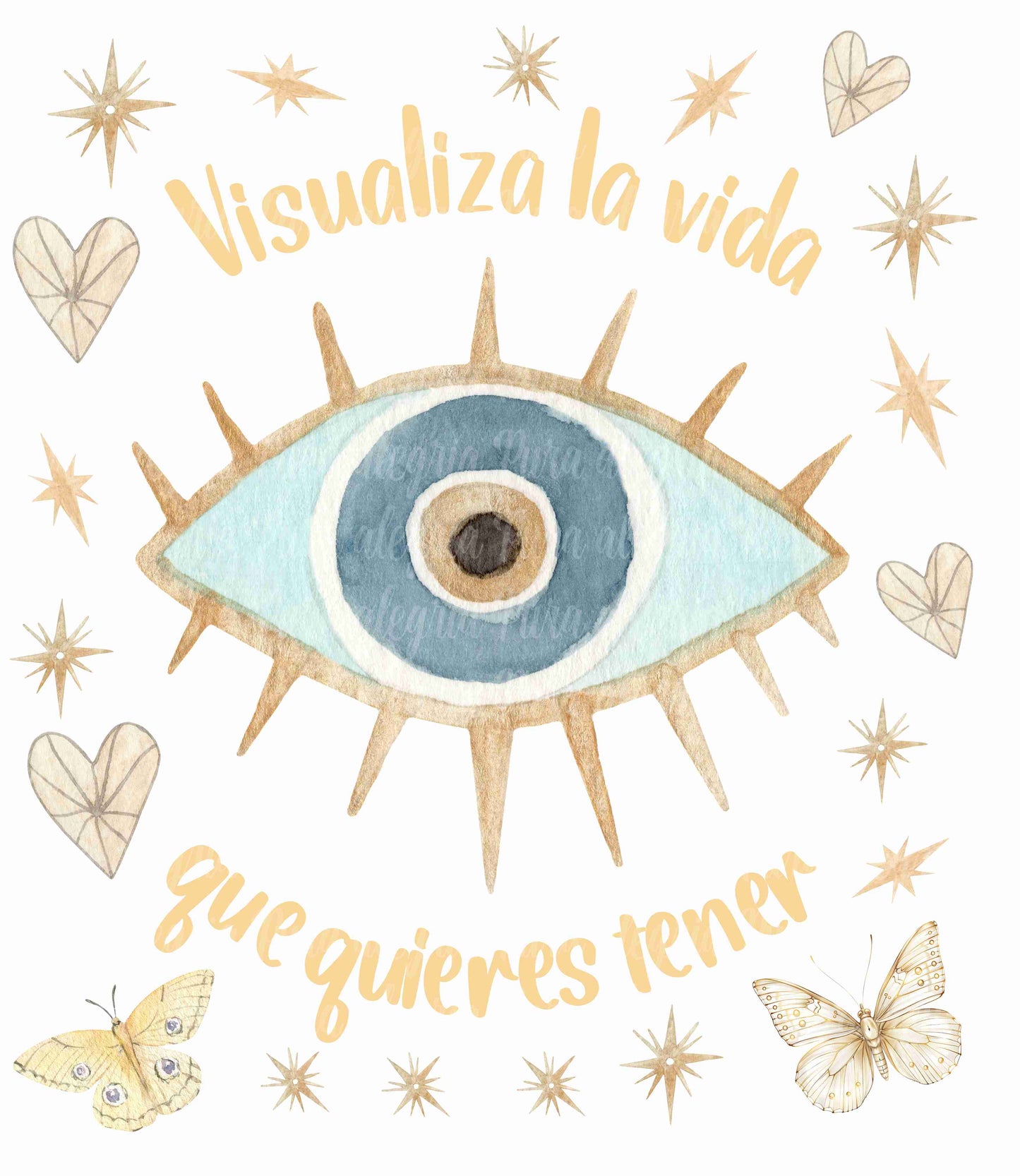 Maxi estampa Visualiza la vida, ojo turco