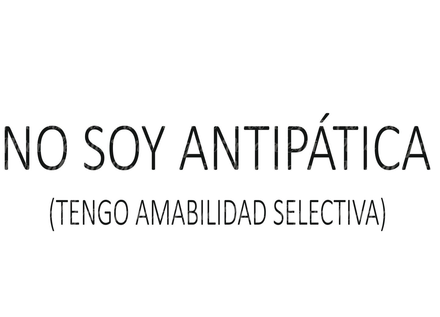Estampa No soy antipática