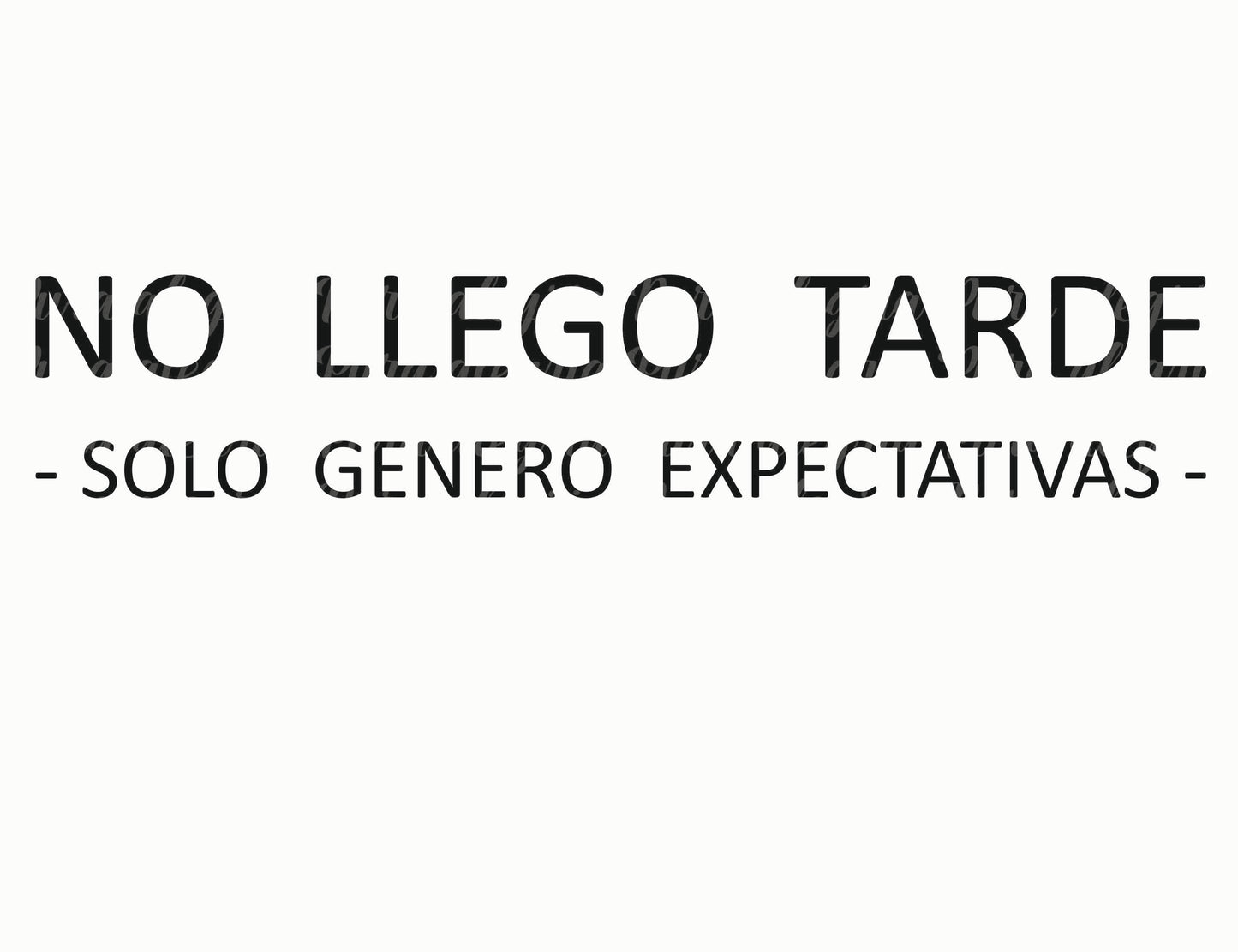 Estampa No llego tarde