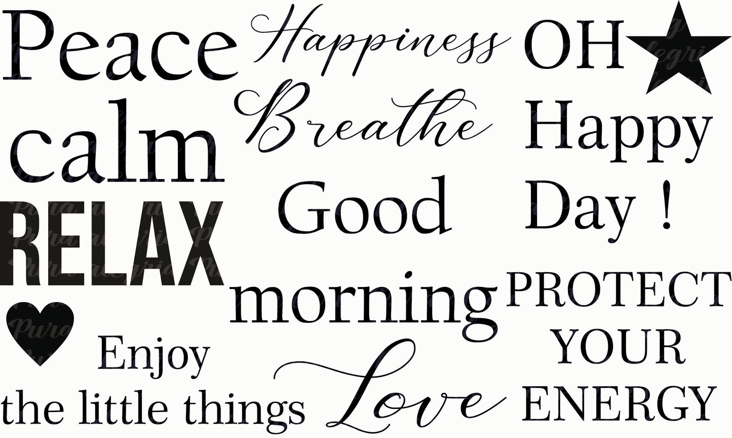 Iron English words in black