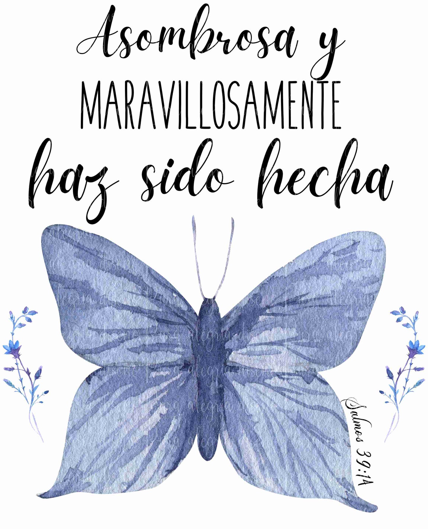 Estampa Salmo; Asombrosa y maravillosa haz sido hecha