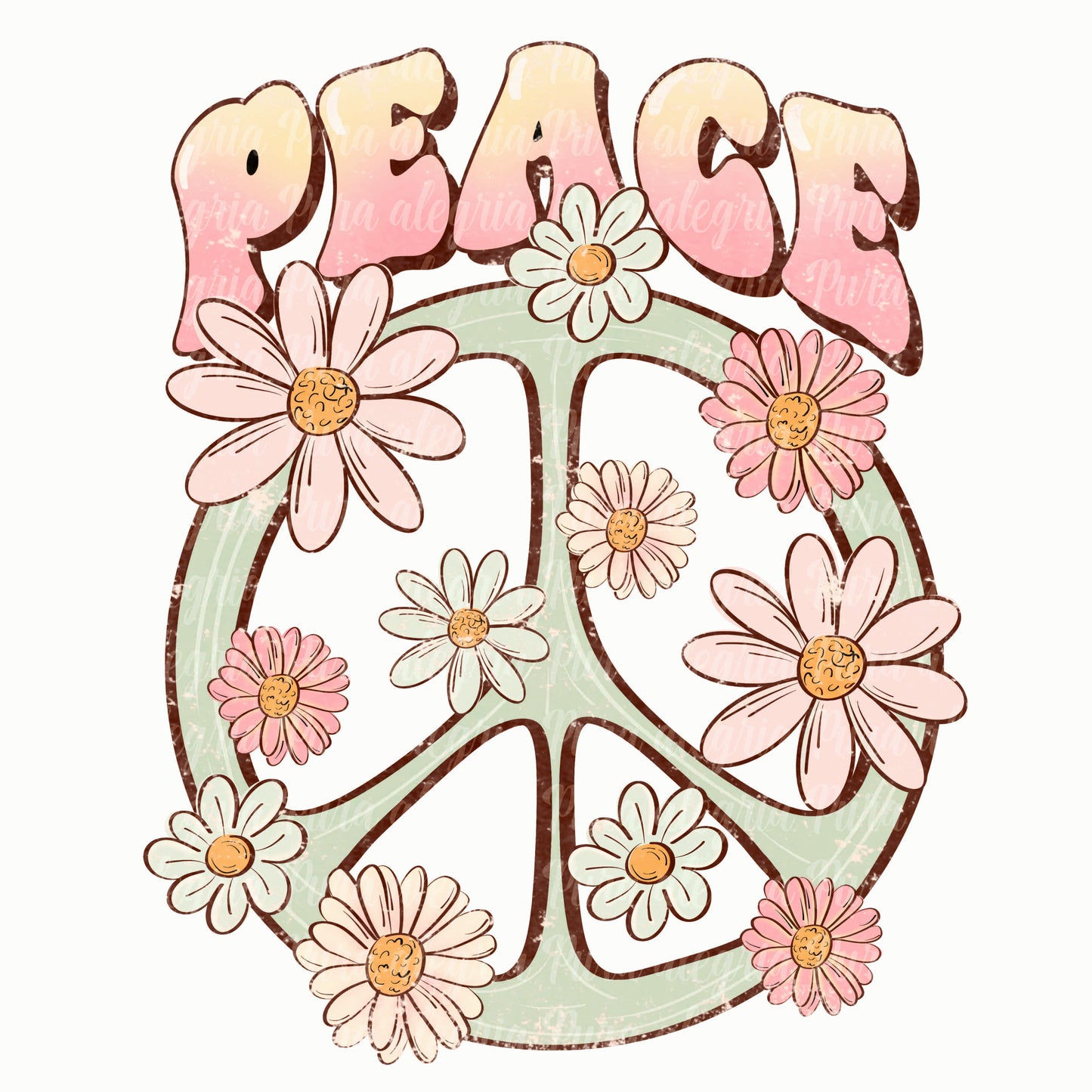 Peace daisy print