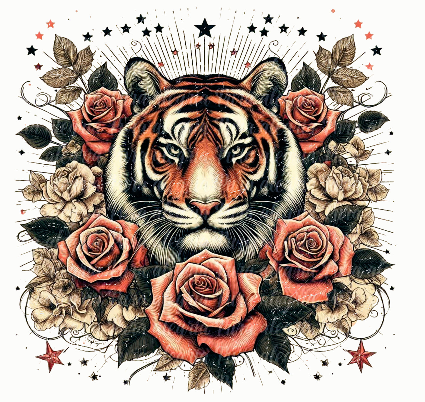 Estampa Tigre gastado