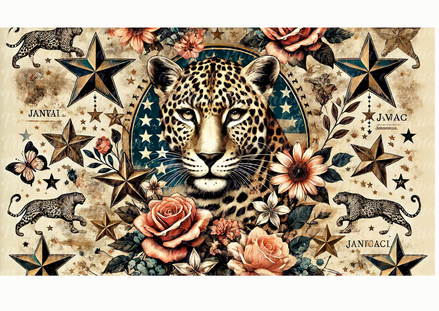 Estampa Tigre cartel vintage