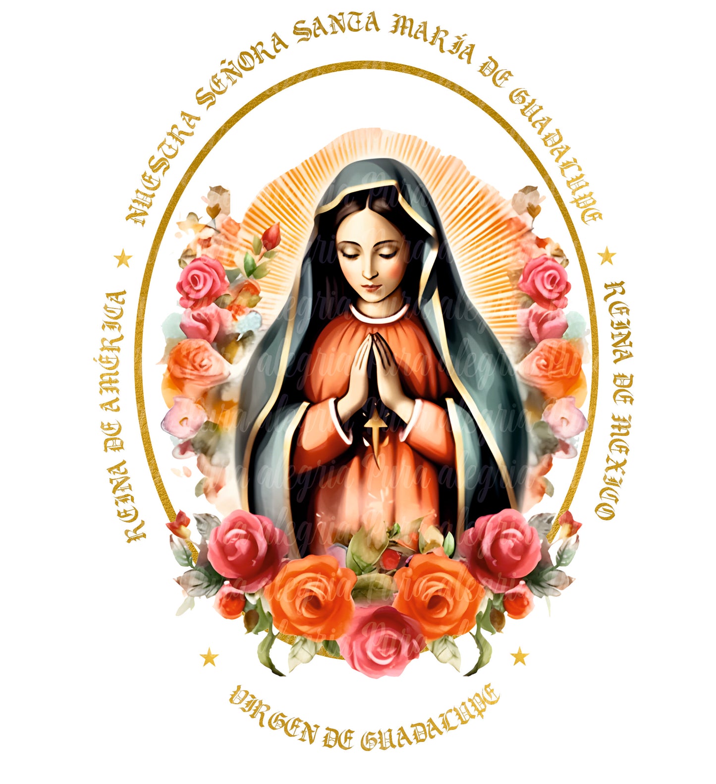 Estampa Virgen Nuestra señora Santa María de Guadalupe