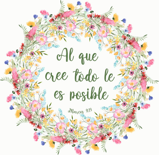 Estampa Salmo, Al que cree todo le es posible