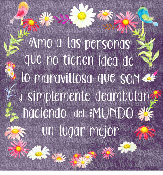 Estampa Frase Amo a las personas