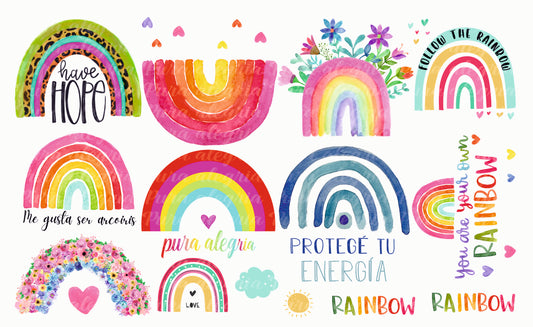 Rainbow iron filled with joy