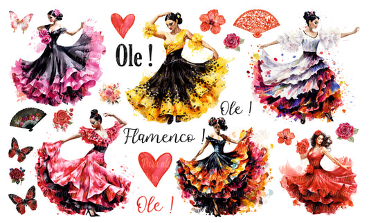 Plancha Bailarinas Flamencas