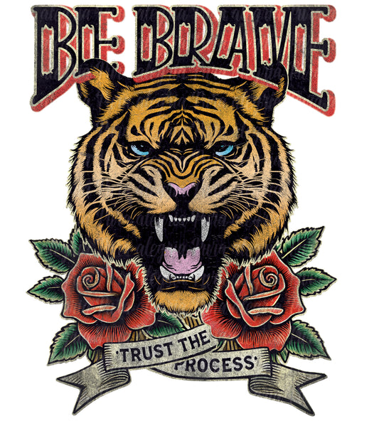 Estampa Be brave tigre