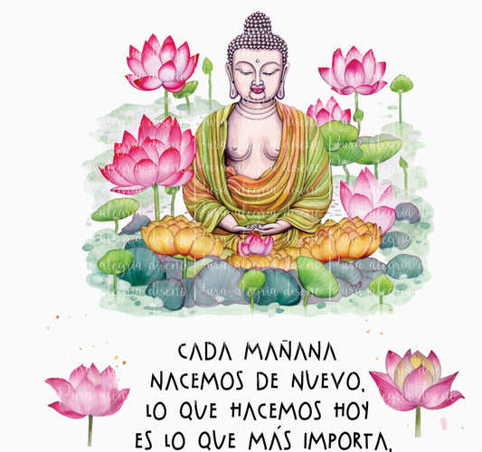 Maxi print, Buddha every morning 