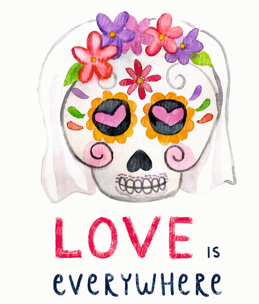 Skull Print Love is everywhere