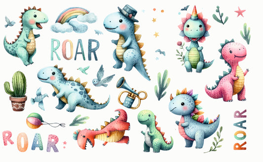 Plancha Dinosaurio Party