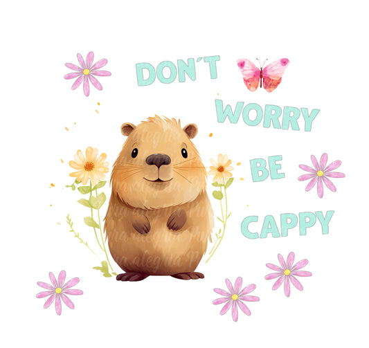 Estampa Don´t worry, capybara carpincho