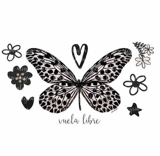 Butterfly Print Flying Free