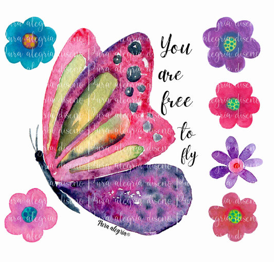 Butterfly Stamp You are free to fly