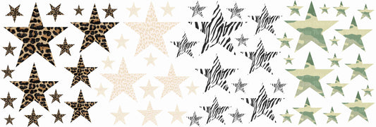 Plancha Estrellas estampadas animal print y más !