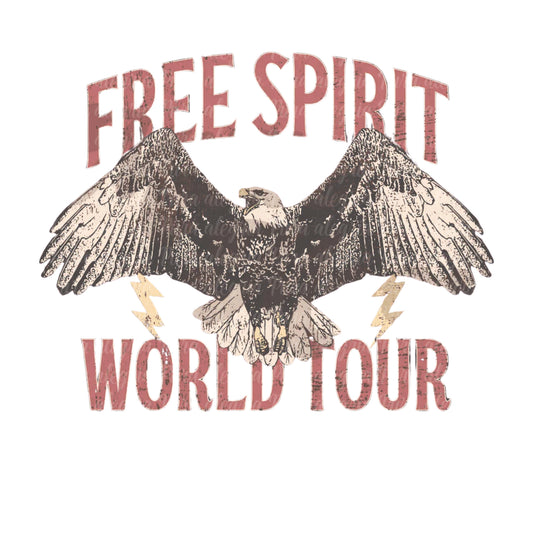 Estampa Free spirit águila gastado