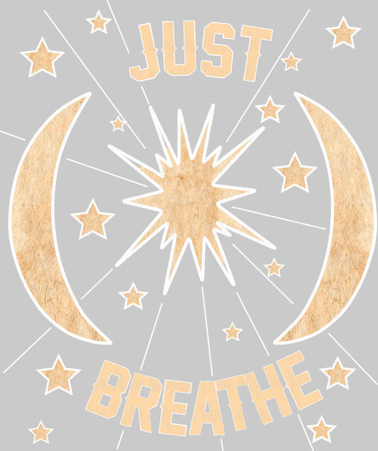 Maxi print Just breathe moons 