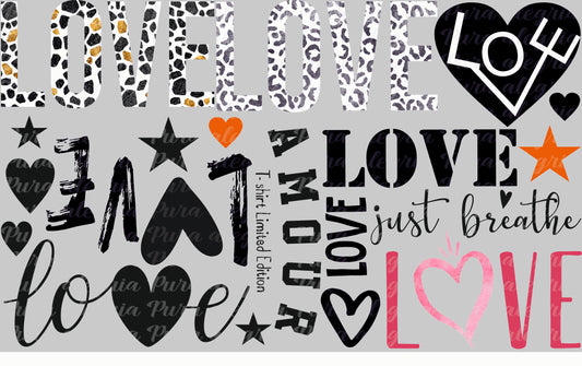 Plancha Love negro