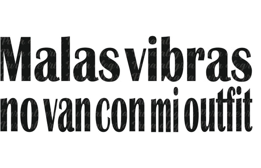 Estampa Malas vibras