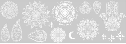 Plancha Mandalas poderosos blancos