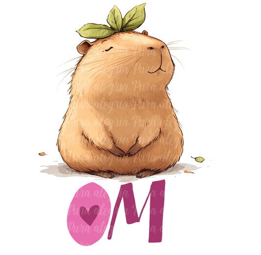 Estampa Om capybara, carpincho