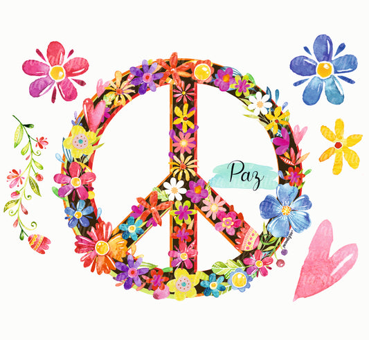 Peace flowers print