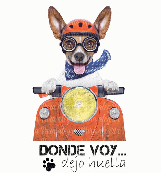 Estampa Perro, Donde voy dejo huella