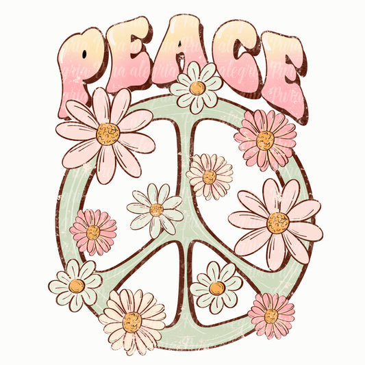 Peace daisy print