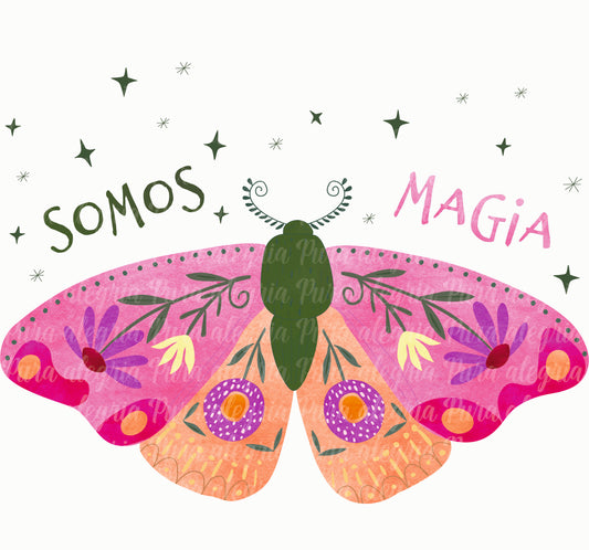 Estampa Somo magia, mariposa