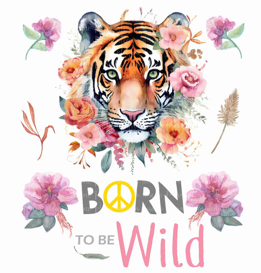 Maxi print Tiger born to be wild 