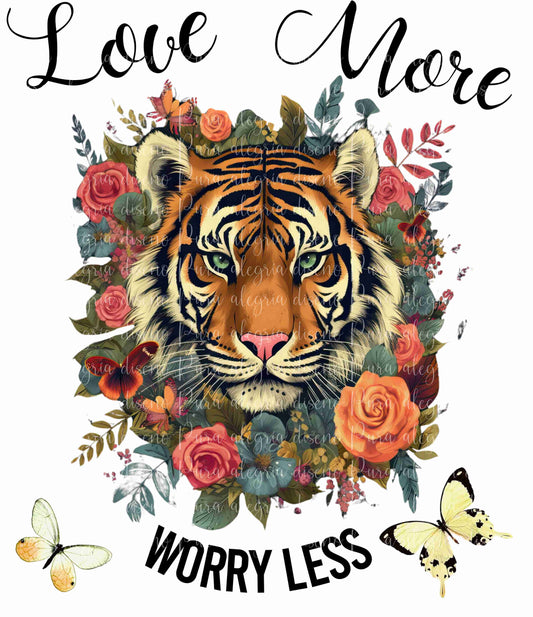 Maxi Tiger print love more worry less 