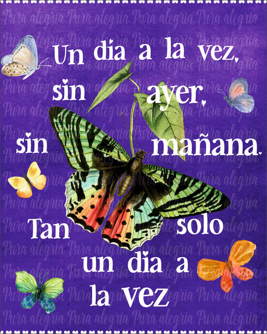 Estampa Frase Un día a la vez